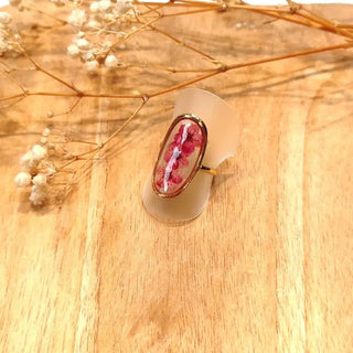 Bague 3 fleurs séché A49 Mahana B