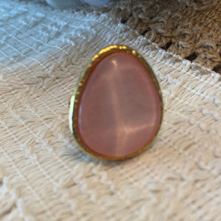 Bague doré et résine A363 Mahana B Rose