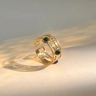 Bague trois pierre naturel A59 Mahana B