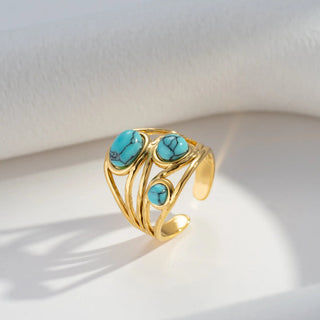 Bague multi anneaux 3 pierre A75 Mahana B