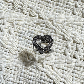 Bijoux d'oreille coeur strass A112 Mahana B Argent