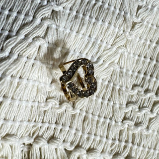 Bijoux d'oreille coeur strass A112 Mahana B Or