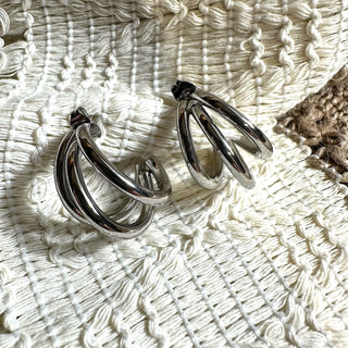 Boucle 3 anneaux A102 Mahana B Argent