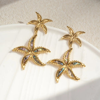 Boucle étoile nacré A70 Mahana B Or