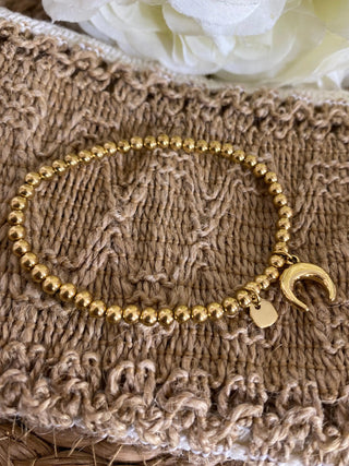 Bracelet élastique lune A352 Mahana B Or