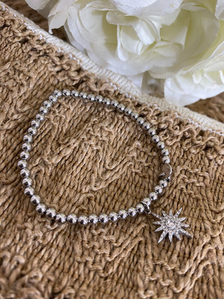Bracelet élastique soleil A355 Mahana B Argent
