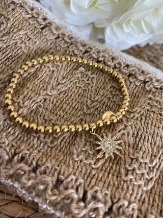 Bracelet élastique soleil A355 Mahana B Or
