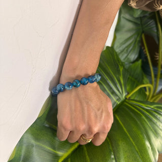 Bracelet grosse pierre naturel A26 Mahana B Bleu