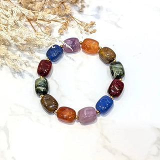 Bracelet pierre multicouleur A39 Mahana B
