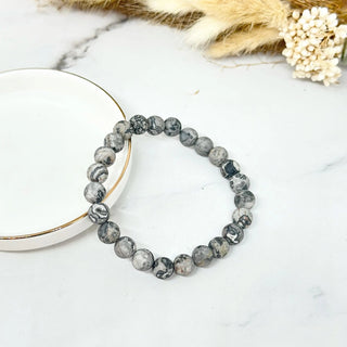 Bracelet pierre naturel A113 Mahana B Gris