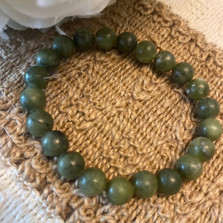 Bracelet pierre naturel A315 Mahana B Kaki