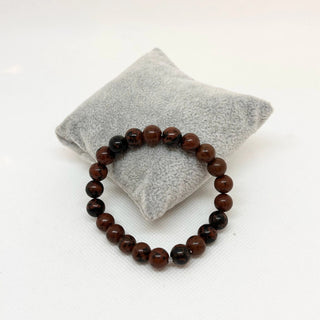 Bracelet pierre naturel uni A114 Mahana B Chocolat