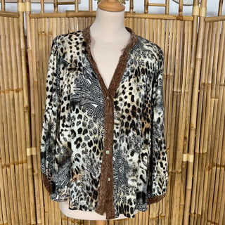 Chemise imprimé dos dentelle V84 Mahana B