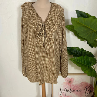 Chemise jabot carreau S210 Mahana B