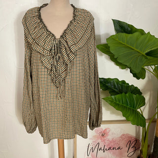 Chemise jabot carreau S210 Mahana B
