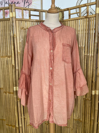 Chemise volant manche V82 Mahana B