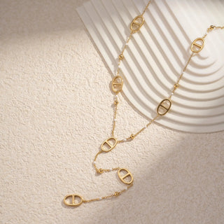 Collier forme y bijoux ovale A66 Mahana B