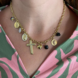 Collier pampille croix A25 Mahana B