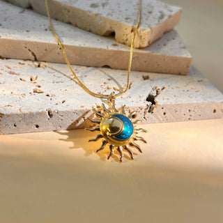 Collier soleil et lune A63 Mahana B