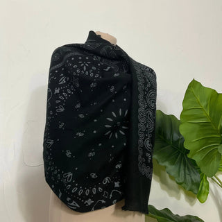 Echarpe carré A31 Mahana B Noir