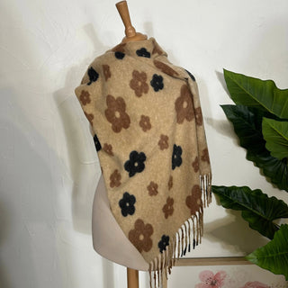 Echarpe fleur A96 Mahana B Taupe