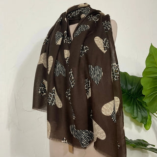 Echarpe multi coeur A37 Mahana B