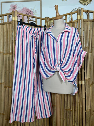 Ensemble pantalon rayé M65 Mahana B Bleu