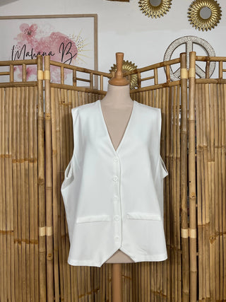 Gilet S93 Mahana B Blanc-cassé