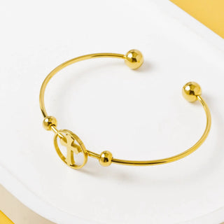 Jonc croix et perle A116 Mahana B Or