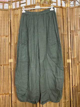 Pantalon loose lin M62 Mahana B Kaki