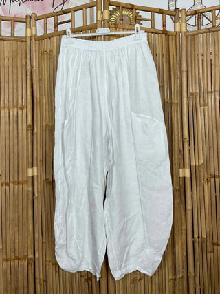 Pantalon loose lin M62 Mahana B Blanc