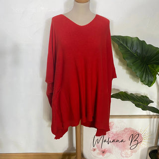 Pull loose sans manche V112 Mahana B Rouge