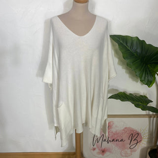 Pull loose sans manche V112 Mahana B Blanc