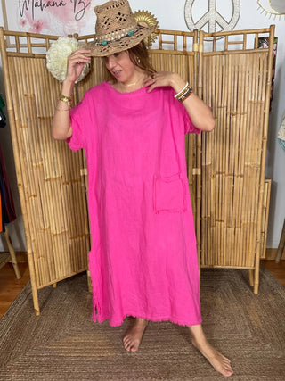 Robe longue droite frangé M66 Mahana B