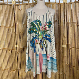 Robe tunique lurex avec bretelle V87 Mahana B