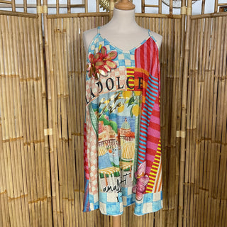 Robe tunique lurex avec bretelle V87 Mahana B