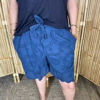 Short broderie anglaise S141 Mahana B Marine