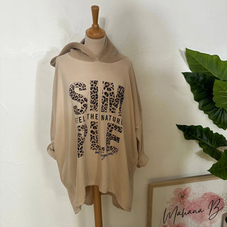 Sweat capuche léopard S281 Mahana B