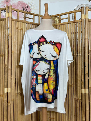 T-shirt loose motif S115 Mahana B