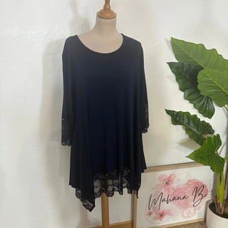 Tunique dentelle S283 Mahana B Marine