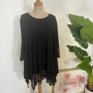 Tunique dentelle S283 Mahana B Noir