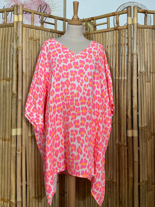 Tunique gaze de coton loose imprimé V66 Mahana B