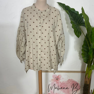 Tunique multi coeurs V102 Mahana B Beige