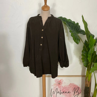 Tunique velours S177 Mahana B Chocolat