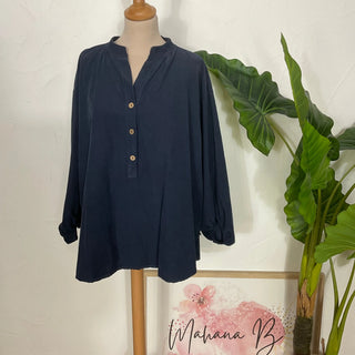Tunique velours S177 Mahana B Bleu